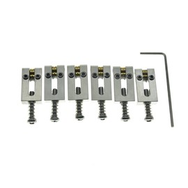 KAISH Premium Stainless Steel Guitar Bridge Roller Saddles Tremolo Bridge Roller Saddle for Stratocaster/Telecaster 10.5mm Width