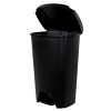 Hefty 12.1 Gallon Trash Can, Plastic Step On Kitchen Trash