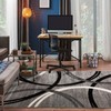Rugshop Modern Wavy Circles Design Area Rug 4' x 6'