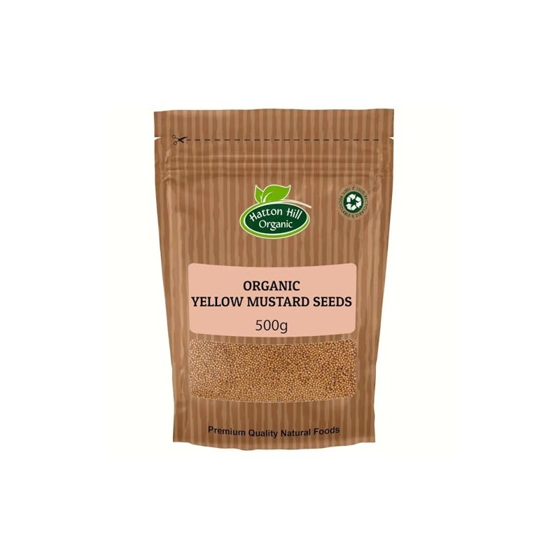 Organic Yellow Mustard Seeds 500g by Hatton Hill Organic