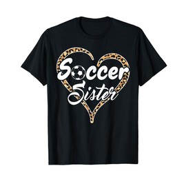 Proud Soccer Sister Leopard T-Shirt
