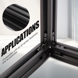 4pcs 350mm V Slot 2020 Aluminum Extrusion European Standard Anodized Black Linear Rail for 3D Printer Parts and CNC DIY (13.8inch)