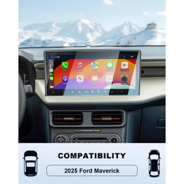 2025 Ford Maverick Screen Protector - For Maverick (XL/XLT/Lobo/Lariat/Tremor) 13.2 Inch Touchscreen Film, 2025 Maverick Accessories Navigation 9H Tempered Glass Anti-Fingerprints Scratch HD Cover