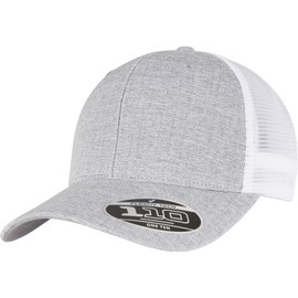 Flexfit Unisex 110 MESH Cap 2-Tone Baseballkappe, Melange Silver/White, one Size