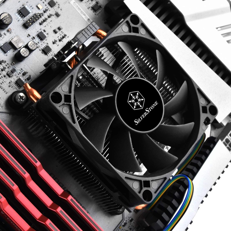SilverStone Technology - Enfriador de CPU AM2/AM3/AM4/FM1/FM2 de perfil bajo