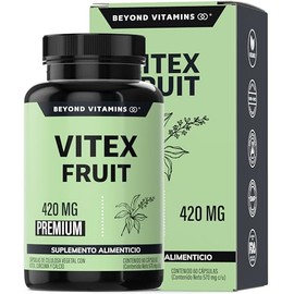 Beyond Vitamins | Vitex Fruit 420mg | Vegano | 1 cápsula al día, 2 meses de consumo