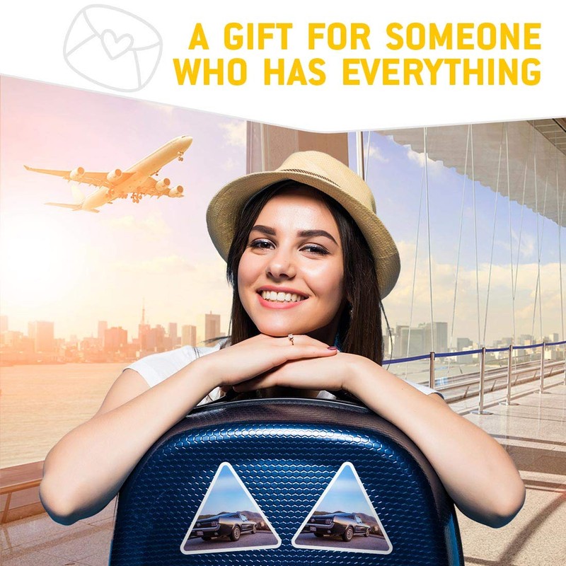 2 x Triangle Stickers 10 cm - Classic Muscle Car