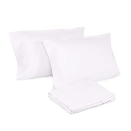 Whisper Organics Pillow Cases - 100% Organic Cotton Pillow Cases - Envelope Enclosure Type Pillowcase Set of 2-300 Thread Count Sateen Weave - GOTS Certified, White Color (King Size)