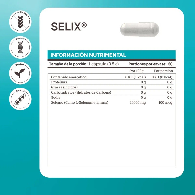 Matter Selix Suplemento Selenio Apoyo Antioxidante Protección Celular Cápsulas