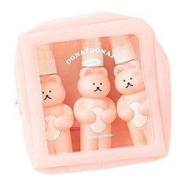 Travel Slim Empty Bottle Set Peach Bear 1P Travel Compact Kit
