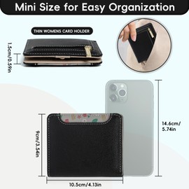 Small Wallet Women RFID Blocking Bifold Leather Wallets for Women Credit Card Holder with ID Window Zipper Coin Pocket Black