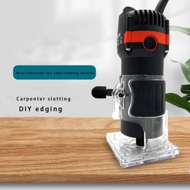 ZZT Wood Router Tool Set, 800W Hand Wood Routers for Woodworking,30000R/MIN Edge Trimmer with 15 1/4" Router Bit Set