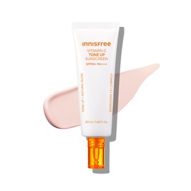 Innisfree [미백/UV에이징] 비타민C 피치 톤업 선크림 SPF 50+ PA++++ 50ml, 2개 [Whitening/UV Aging] Vitamin C Peach Tone-Up Sunscreen SPF 50+ PA++++ 50ml, 2 pieces