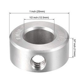 uxcell Drill Stop 1/2" I.D. Stainless Steel for Set Screws Chuck Woodworking Drill Bits Depth Holder 4Pcs