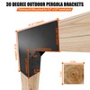 ITeVe.GD 30-Degree Angle Pergola DIY Bracket Kits,2-Way L-Shaped Woodwork Brackets