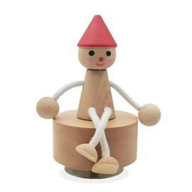 Hefonti Dog Music Box Figurine with Flexible Legs, Wooden Puppy Music Box Rope Posture for Dog Lovers Wife Mom Birthday, Wind Up Musical Box Play You are My Sunshine