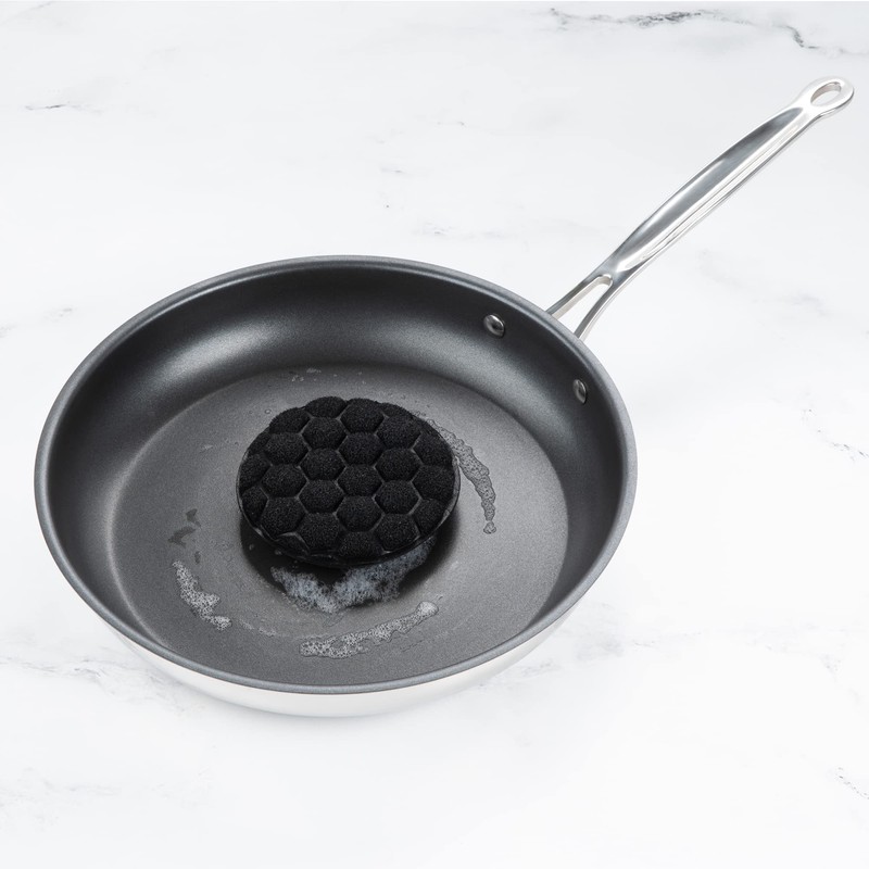 HIC Kitchen Sudz-Power Scratch-Free Scrubber Sponges, Long Lasting Polyurethane, BPA