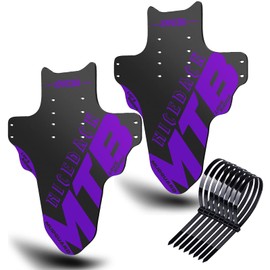 NICEDACK Mudguard Mountain Bike, Pack of 2 Mudguard Fit 20-29 Inch MTB Mudguard Front and Rear Compatible Bicycle Splash Guard, Purple