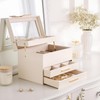 Lolalet Jewelry Box, Clear Window Jewelry Organizer with Drawer for
