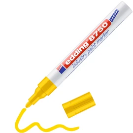 edding edding 8750 Industrie Lackmarker - gelb - 1 Stift - Rundspitze 2-4 mm - Lackstift zum Beschriften von staubigen, leicht öligen Oberflächen, Reifen, Metall, Glas und Holz - permanent, wasserfest