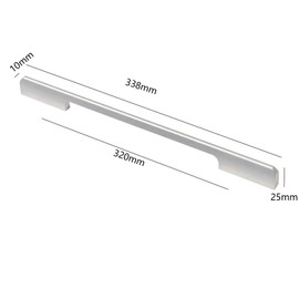 Door Handle Pulls, Aluminum Alloy T Bar Kitchen Cebinet Cupboard Drawer Pulls, Door Knobs, Furniture Door Knobs Hole Center 320mm, 1 Pcs