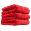 Chemical Guys Toalla de Microfibra sin Bordes, roja, 16" x