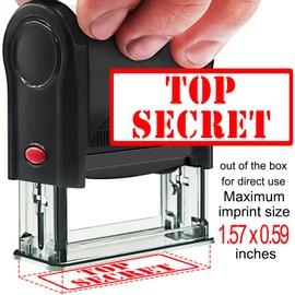 Bertiveny Self Inking Top Secret Stamps Rubber Privacy Stamp Confidential Stamps Classified Stamp,Red Top Secret Detective Seal for Scrapbooking, Arts, Craft, Kids DIY, Calendars Journals