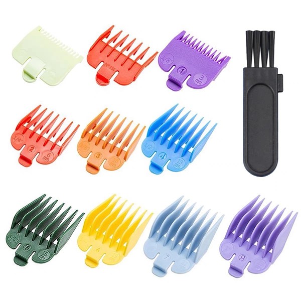 (10 Pack) Professional Hair Clipper Guards Cutting Guides Compatible with
