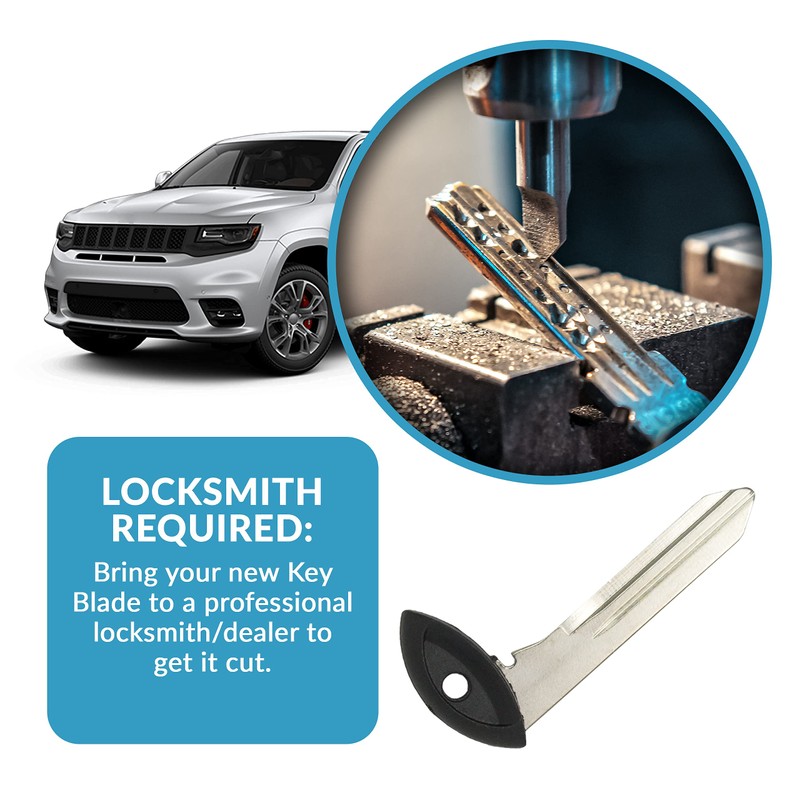 Keyless2Go Replacement for New Uncut Fobik Remote Blank Emergency Key