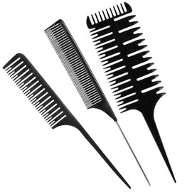Popuppe 3 Pieces Hair Combs Various Strand Combs Durable Hair Dye Brush High Quality Hairdressing Accessories for Hair Dyeing Hairdresser Salon