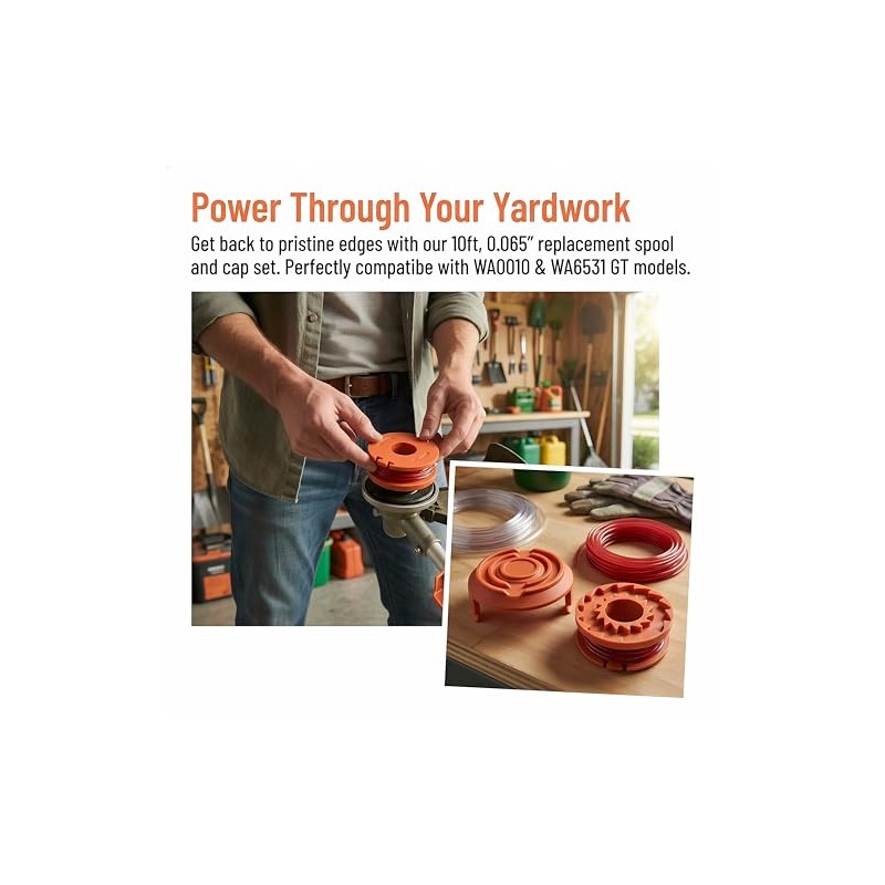 YSNEHSN WA0010 Trimmer Spool Line Compatible with Worx Trimmer Line