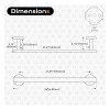 24 Inch Bathroom Towel Bar Bath Towel Rack Kitchen Towel