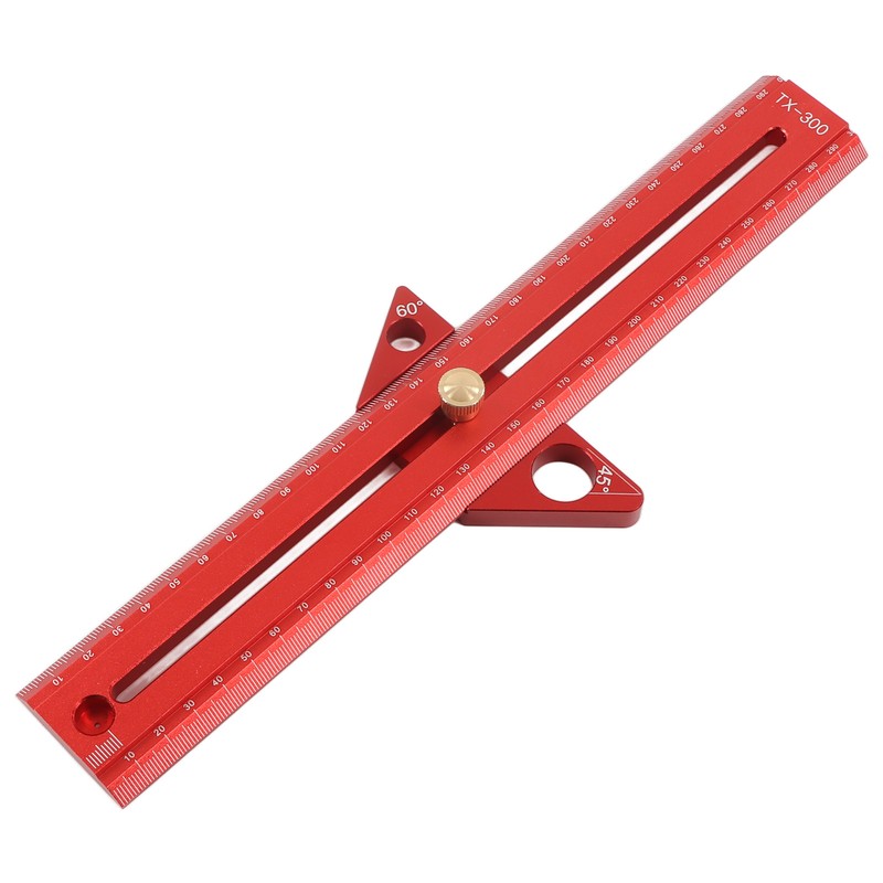 Woodworking T Track Ruler Multifunctional Aluminum Alloy Portable Wood Measuring