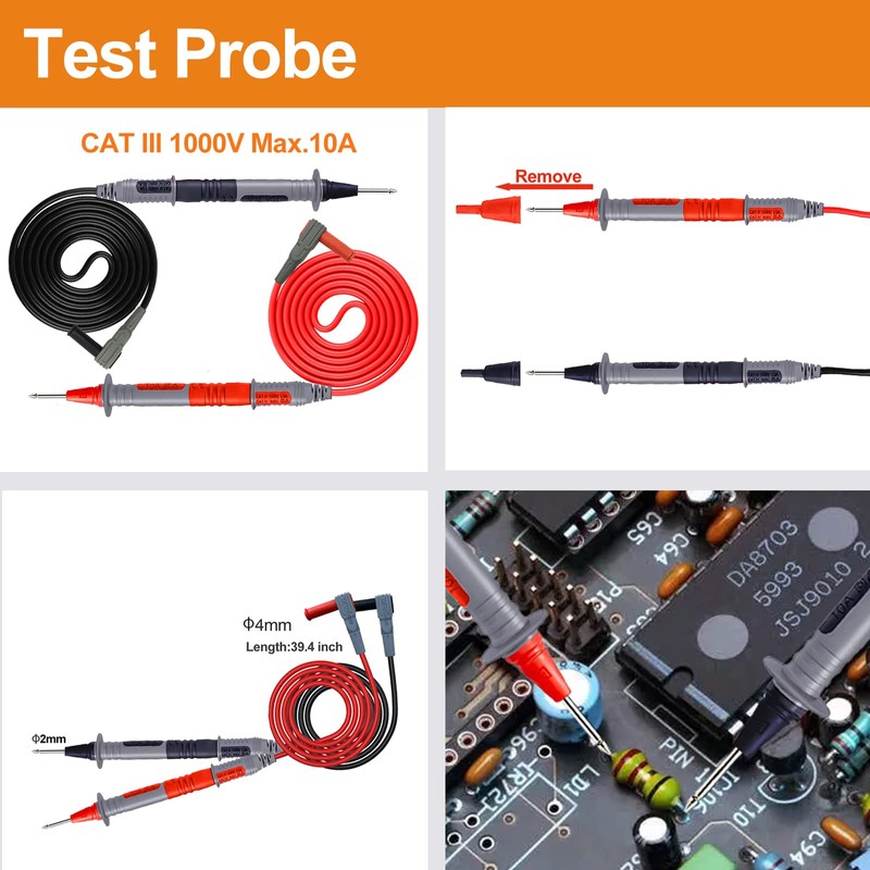 Makeronics 11-in-1 Multimeter Test Lead Kit with Alligator Clips and