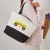 CafePress 2ND GRADE SCHOOL BUS Canvas Tote Top Zipper Closure