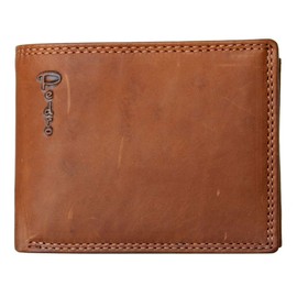 Pedro Men's Light Brown Genuine Leather Wallet with RFID (Data Protection)