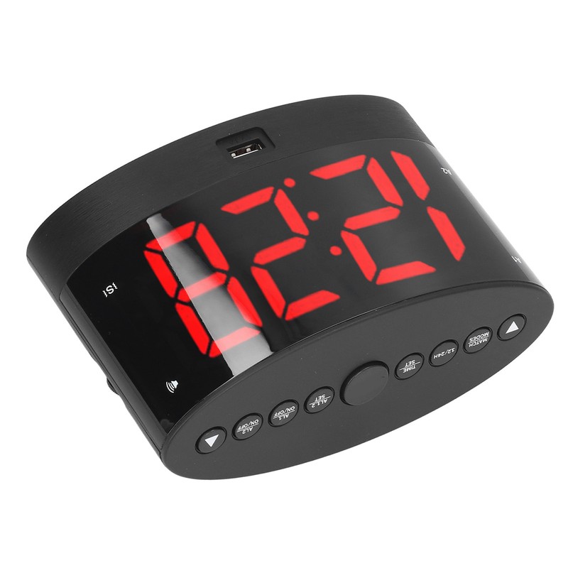 Digital Alarm Clock USB Charging Alarm Clock with 3 Vibration