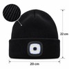 USB Rechargeable LED Beanie Hat for Men & Women –