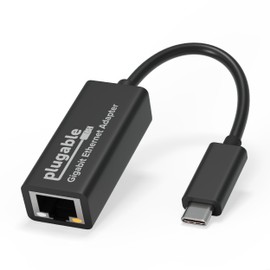 Plugable USBC-E1000 Gigabit Ethernet Card, USB Type C, 1 Port, 1, Twisted Pair