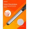 Professional Stainless Steel Nail File with Leather Case, ANIHCANO Curved
