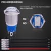 mxuteuk 16 mm Raised Speaker Horn Momentary Push Button Switch