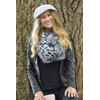 styleBREAKER leopard print scarf loop tube 01017009, color:grey