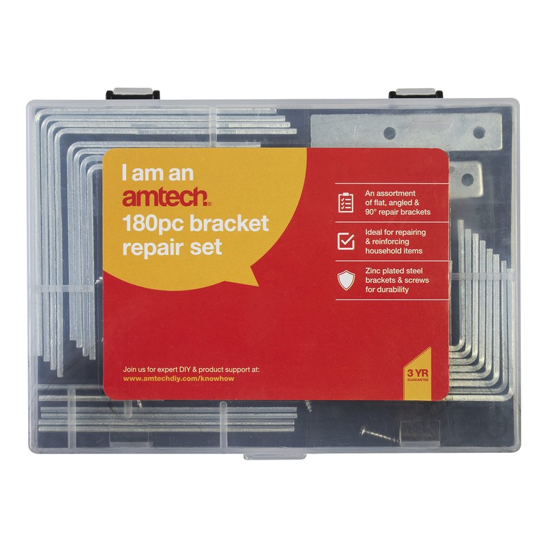 Amtech S6235 Bracket Repair Set with Assorted Angle Brackets and