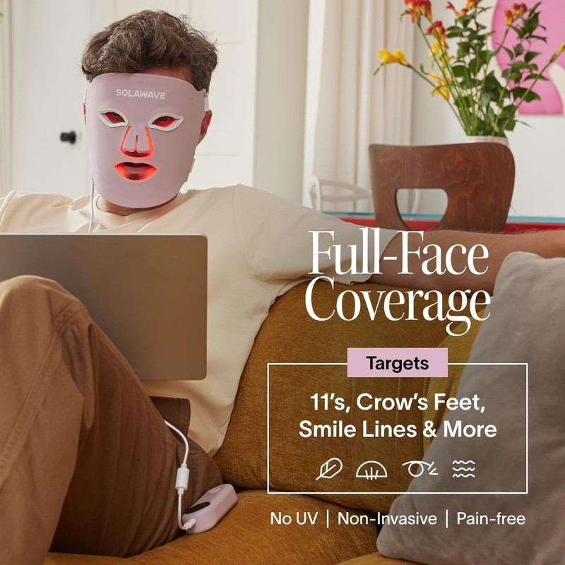 Solawave Mascarilla Facial de Terapia de Luz Led
