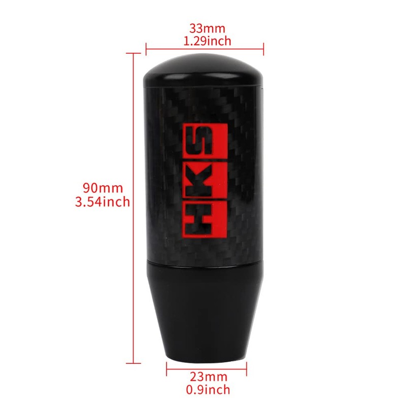 Universal HKS Black Carbon Fiber Car Racing Manual Gear Stick