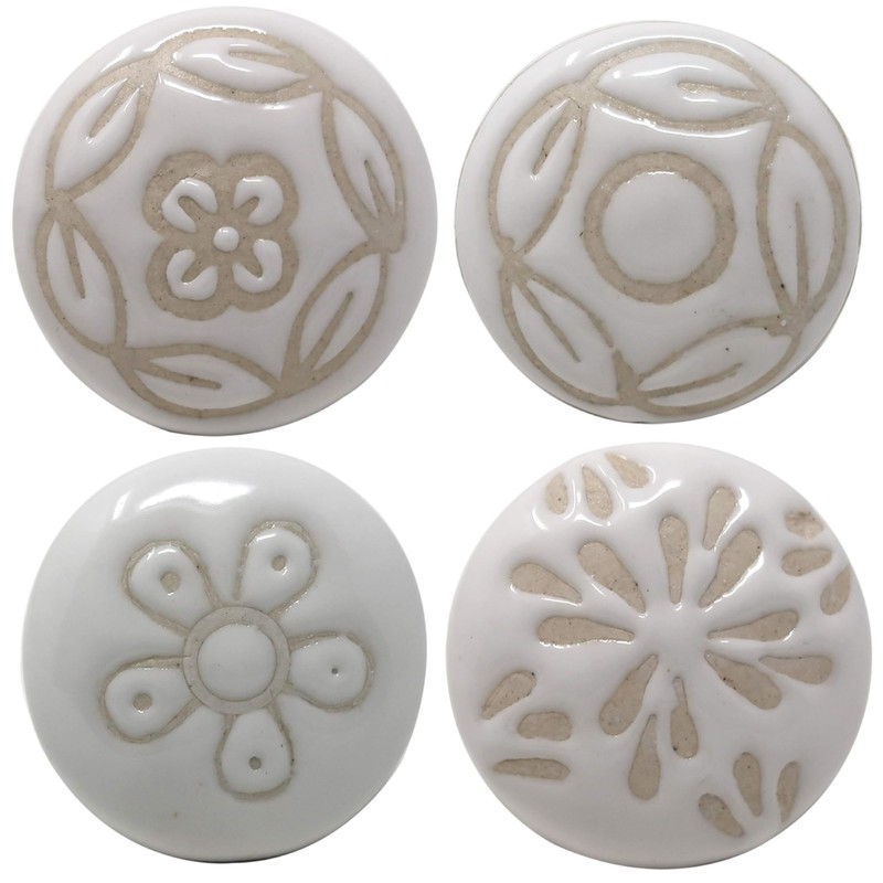 Ceramic Knobs and Handles for Dressers, Drawers, Kitchen Cupboards, Bathroom