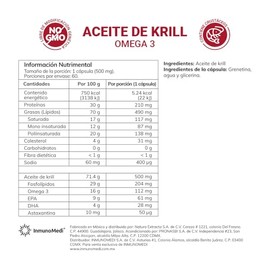 ArtikOM3 | Aceite de krill antártico puro | Omega 3 EPA, DHA | Apoyo Cardiovascular, Articular y Antioxidante | Alta Absorción | 60 Cápsulas