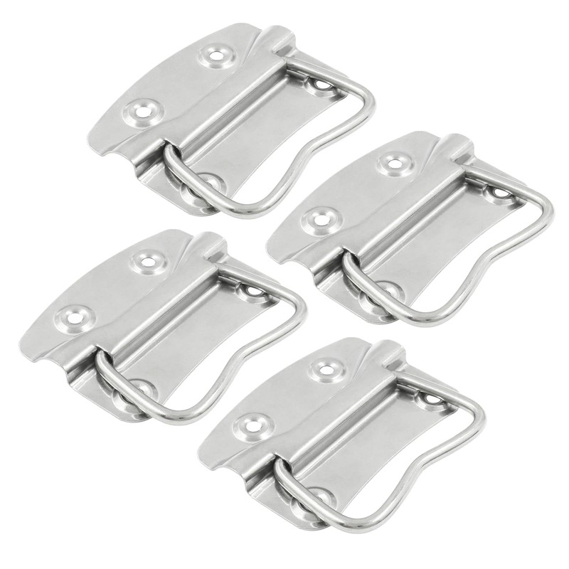 Eilumduo 4Pcs Ring Chest Handles, Stainless Steel Wooden Box Pull