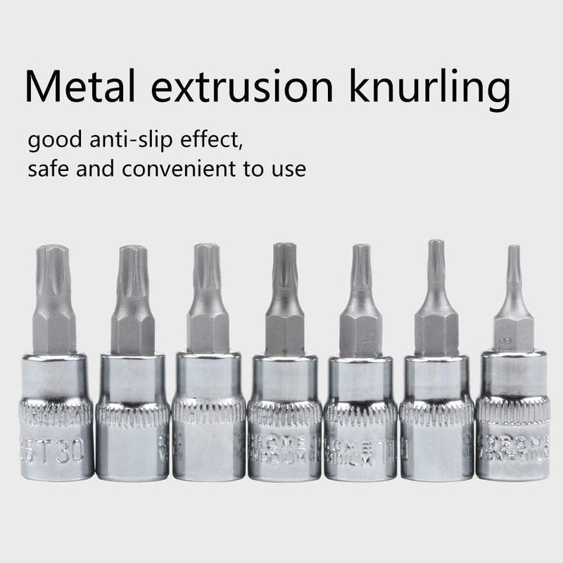 Profiwoab 13pcs Torx Bit Sets T50, T8-T70, 1/2", 3/8", 1/4"