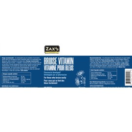 ZAX'S ORIGINAL Zax's Original #1 Bruise Vitamin - A Pharmacist Developed Bruise Supplement for those who Bruise Easily. Made in Canada. Gluten Free. 60 Capsules